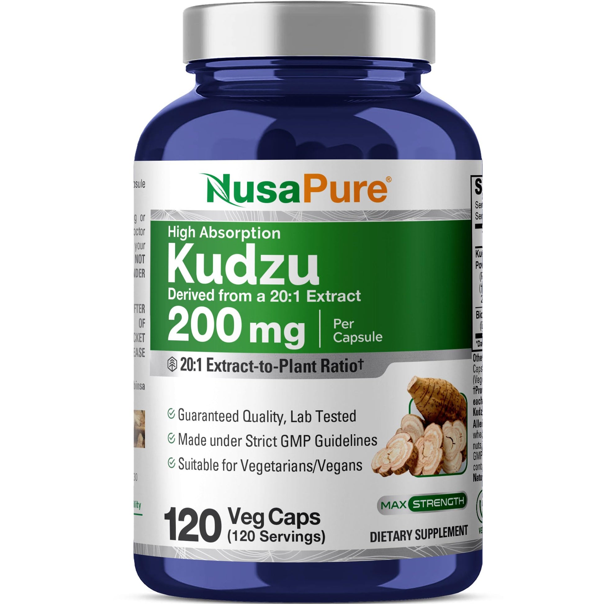 NusaPure Kudzu Root Veg Capsules 120