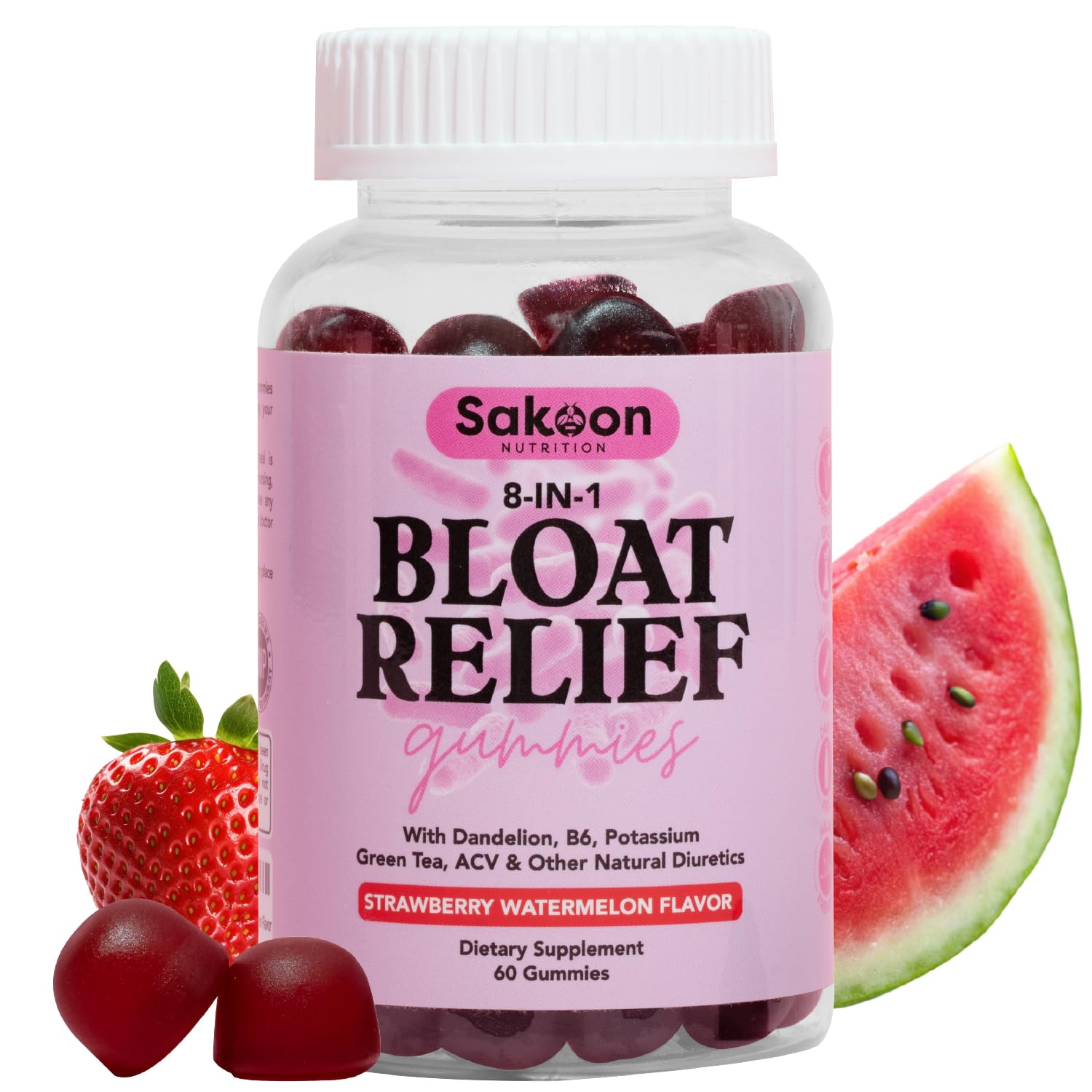 Sakoon nutrition Bloating Relief Gummies for Women, 60 Gummies