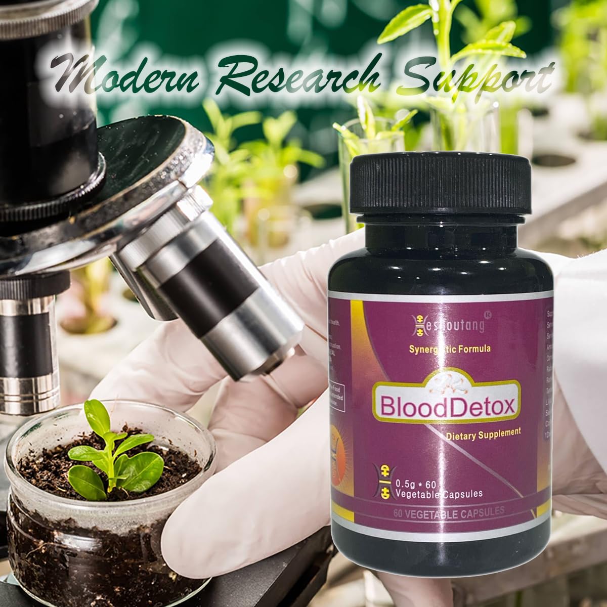 Heshoutang BloodDetox Market Proven Herbal Blood Cleanser 60 Capsules