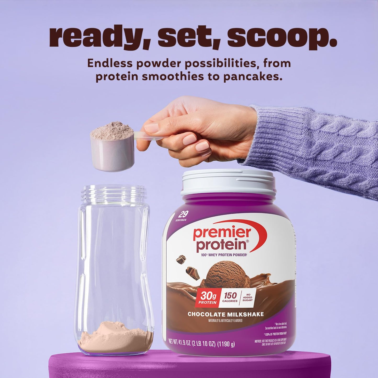 Premier Protein 30g High Protein Powder, 100% Whey, Chocolate 41.9 oz