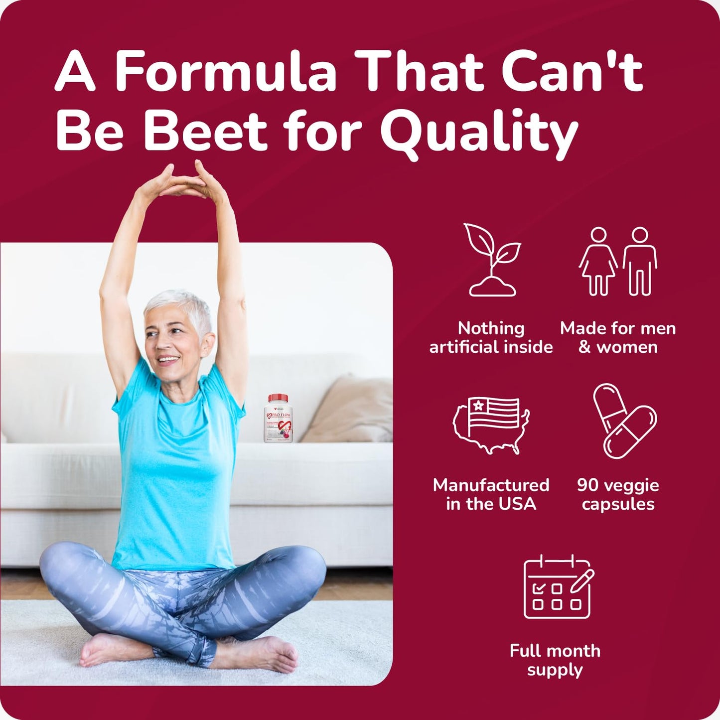 Zelly Pure Health Pro Flow Circulation Support Supplement Capsule, 90 Count