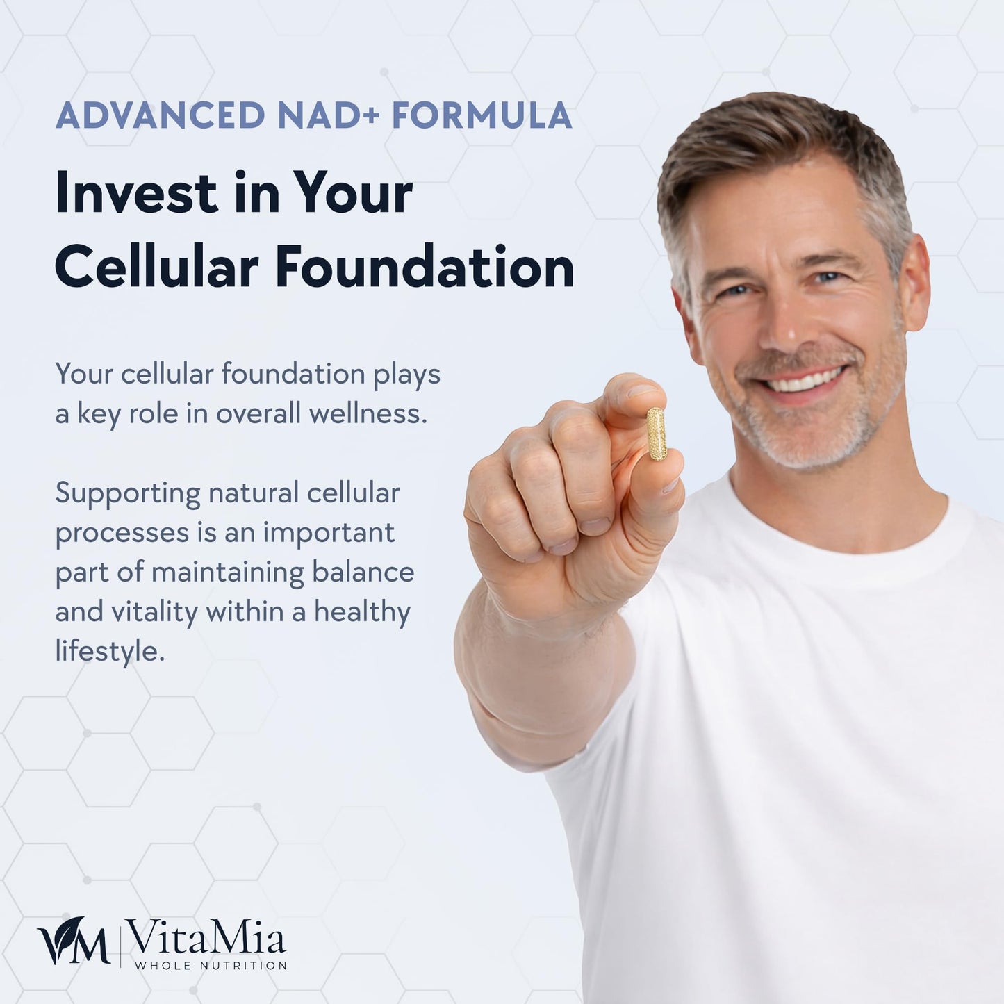 VitaMia Whole Nutrition NAD+ Complex Booster, 30 Capsules