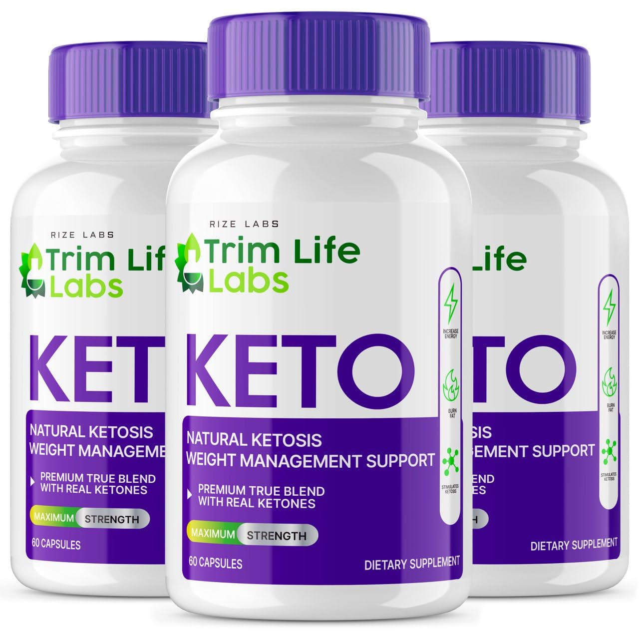 rize labs Trim Life Labs Keto Capsules - Weight Loss Pills - Support Maximum Strength Formula, Keto+ACV Supplement, 180 Capsules