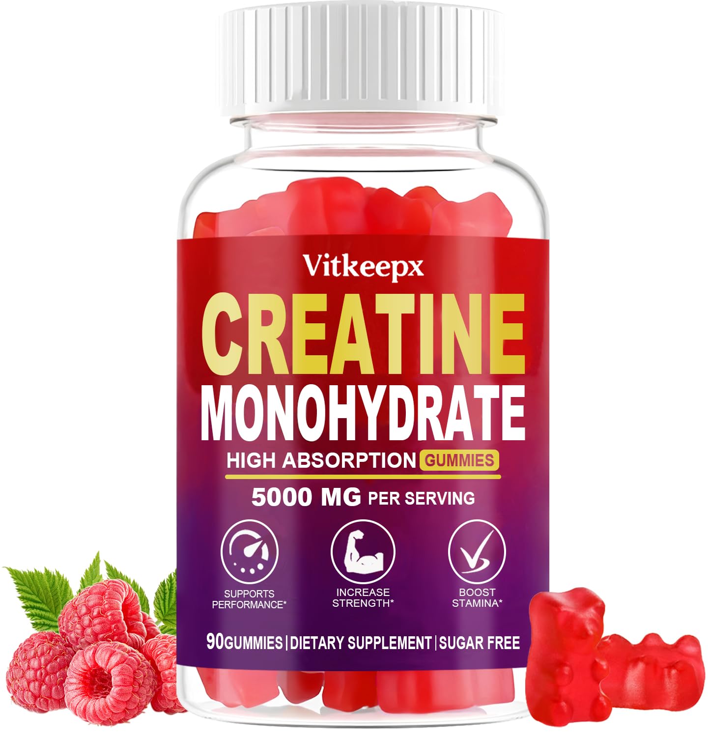 Vitkeepx Creatine Monohydrate Gummies 90 Count