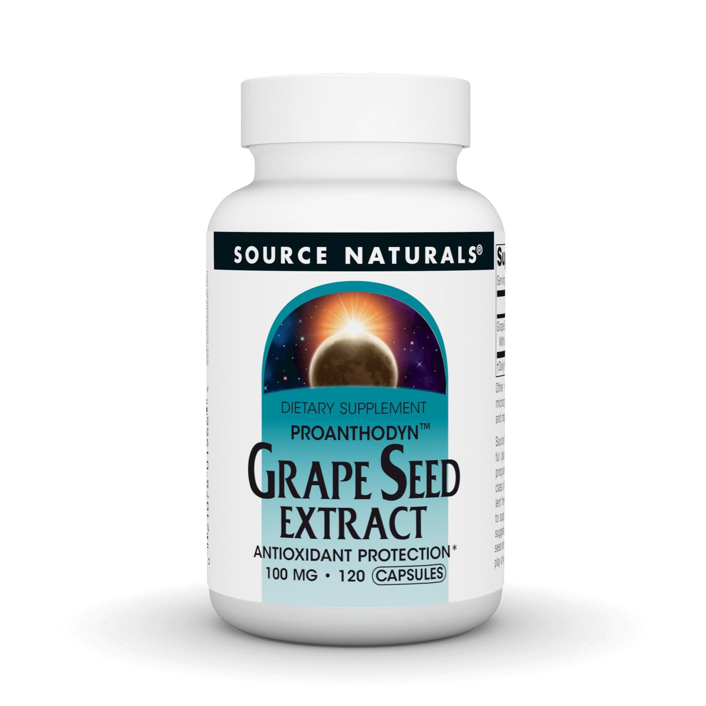 Source Naturals Grape Seed Extract Proanthodyn Antioxidant Protection, 100 mg Capsule, 120 Capsules