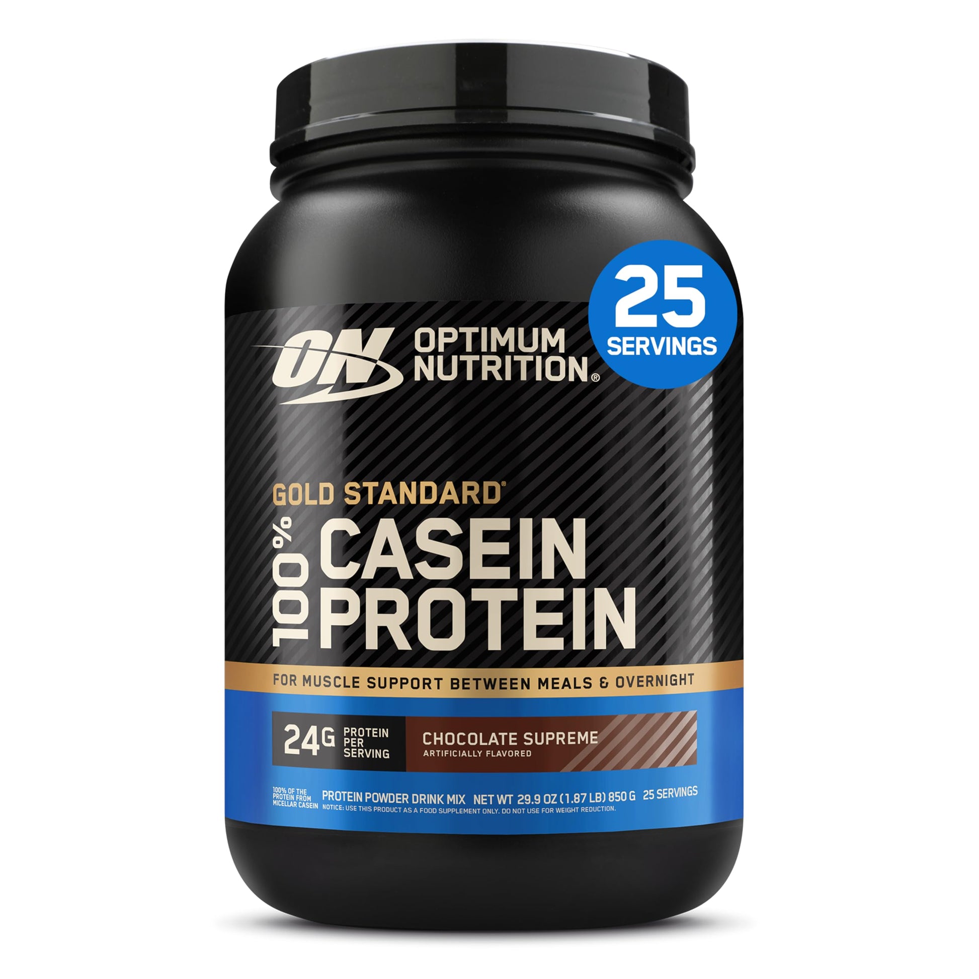 Optimum Nutrition Gold Standard 100% Micellar Casein Protein Powder, 2 Pound