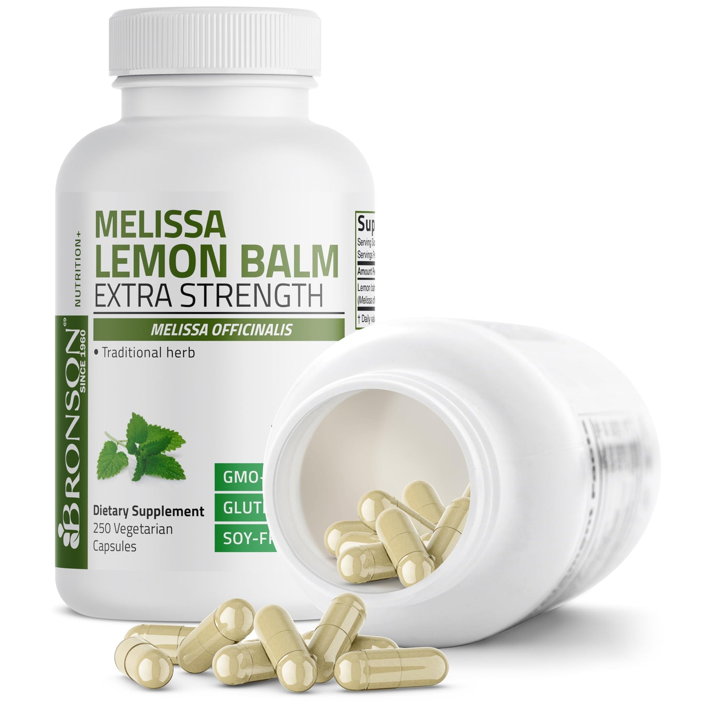Bronson Melissa Lemon Balm Extra Strength Capsules 250