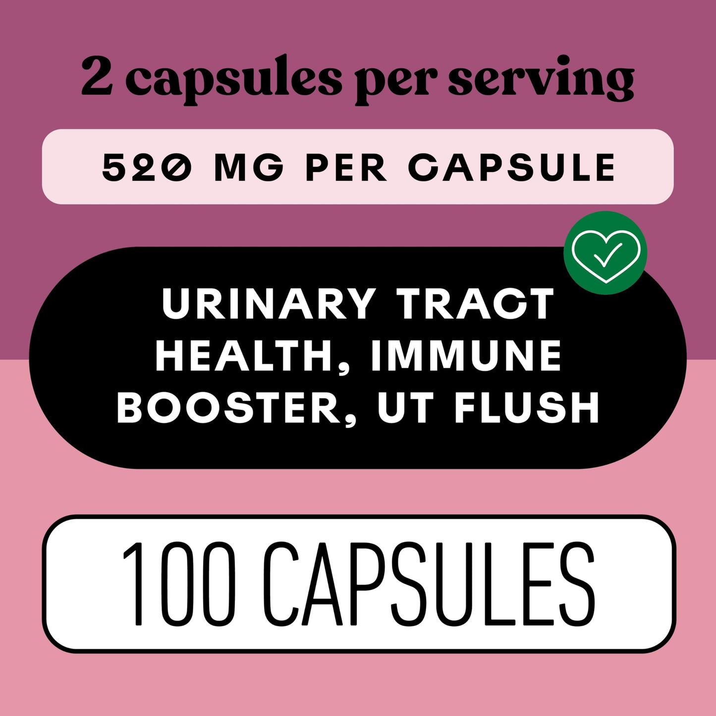 Complete Natural Products Organic D-Mannose & Cranberry Capsules 520mg, 100 Count