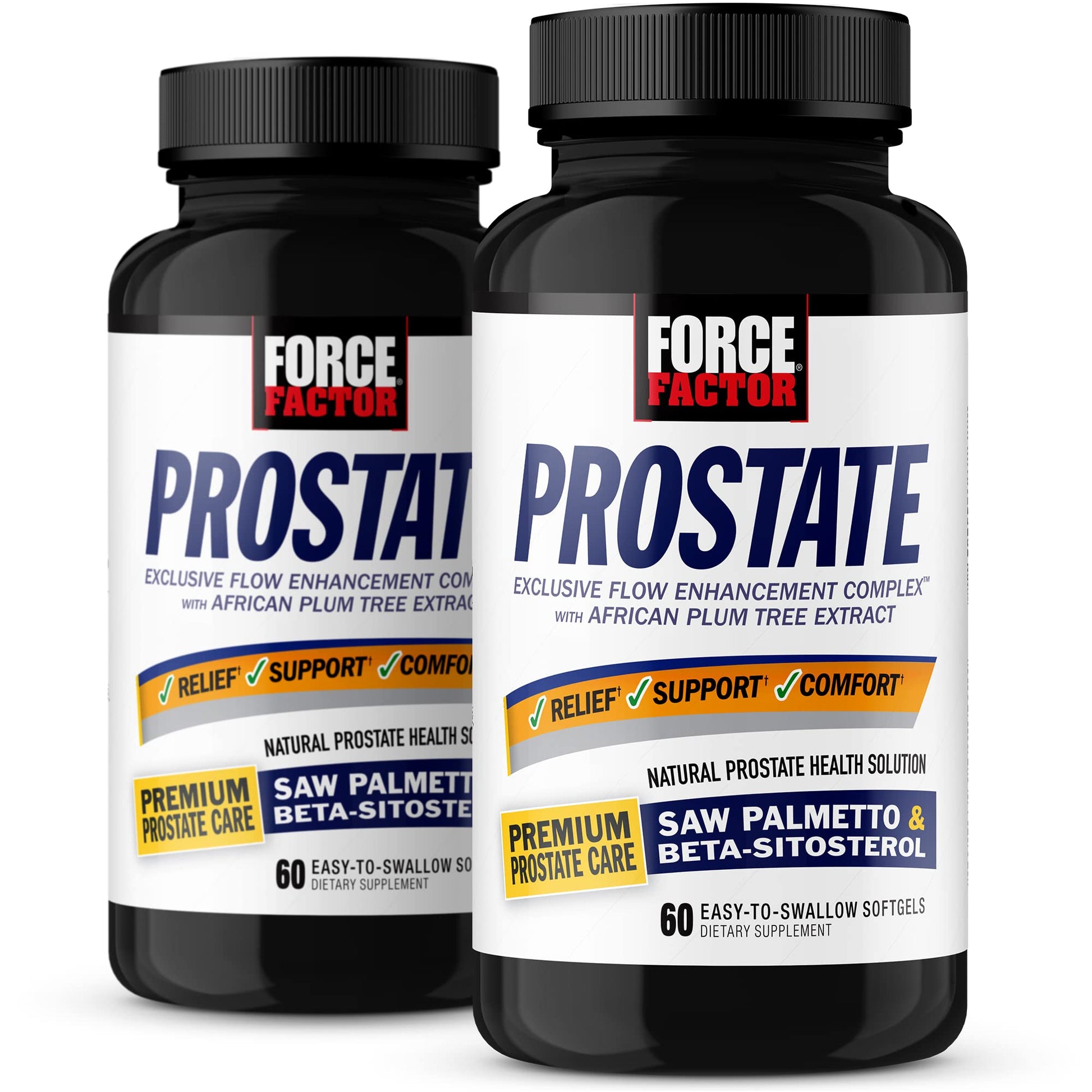 Force Factor Prostate, Saw Palmetto and Beta Sitosterol Supplement for Men Capsule, 120 Count