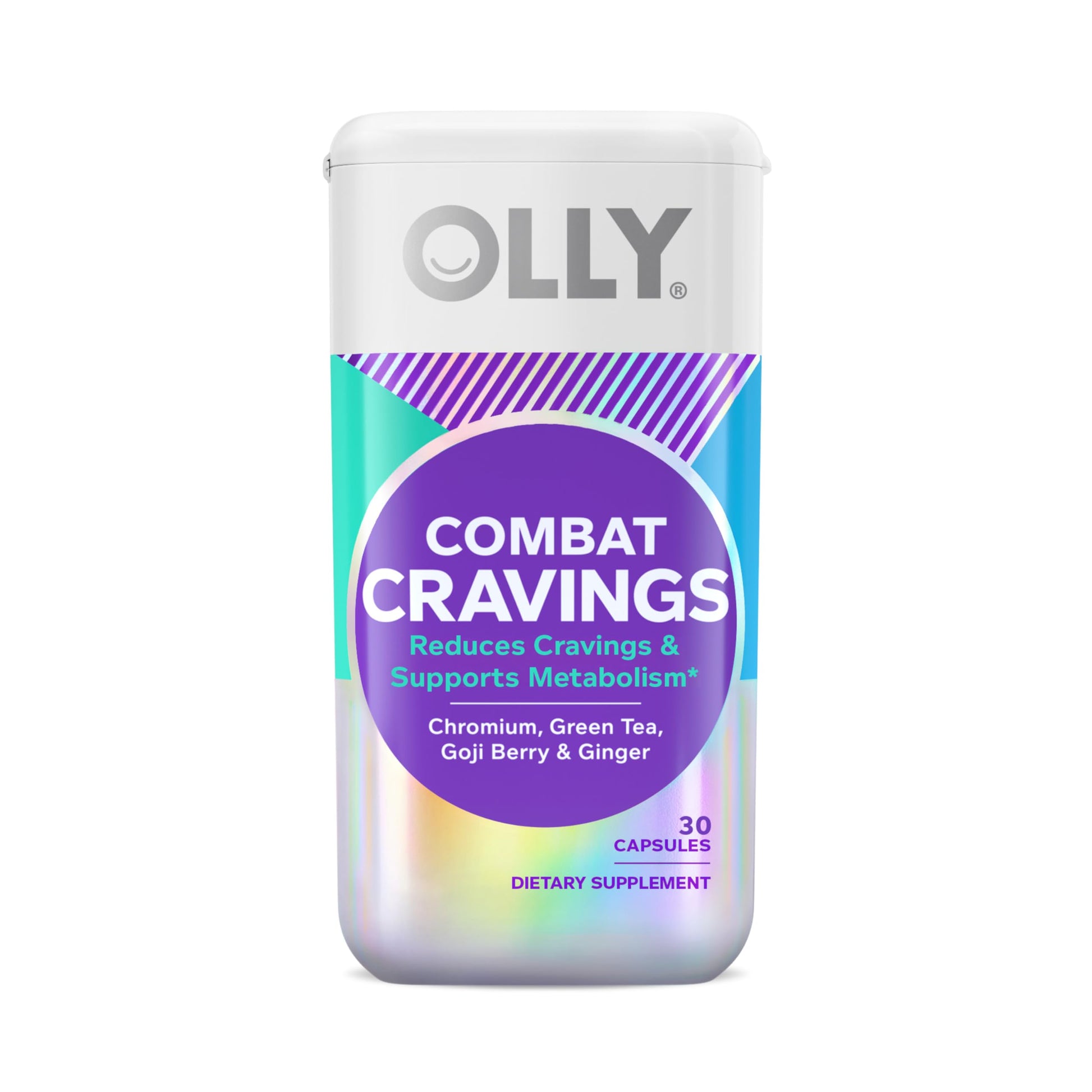 OLLY Combat Cravings, Metabolism & Energy Support Supplement Capsule 30 Count