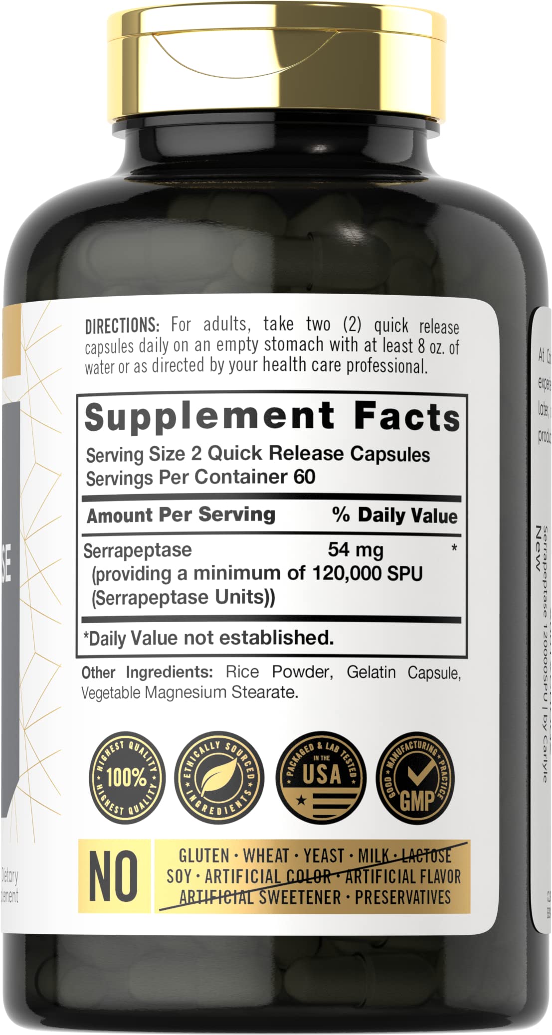 Carlyle Serrapeptase 120000 SPU Capsule 120 Count