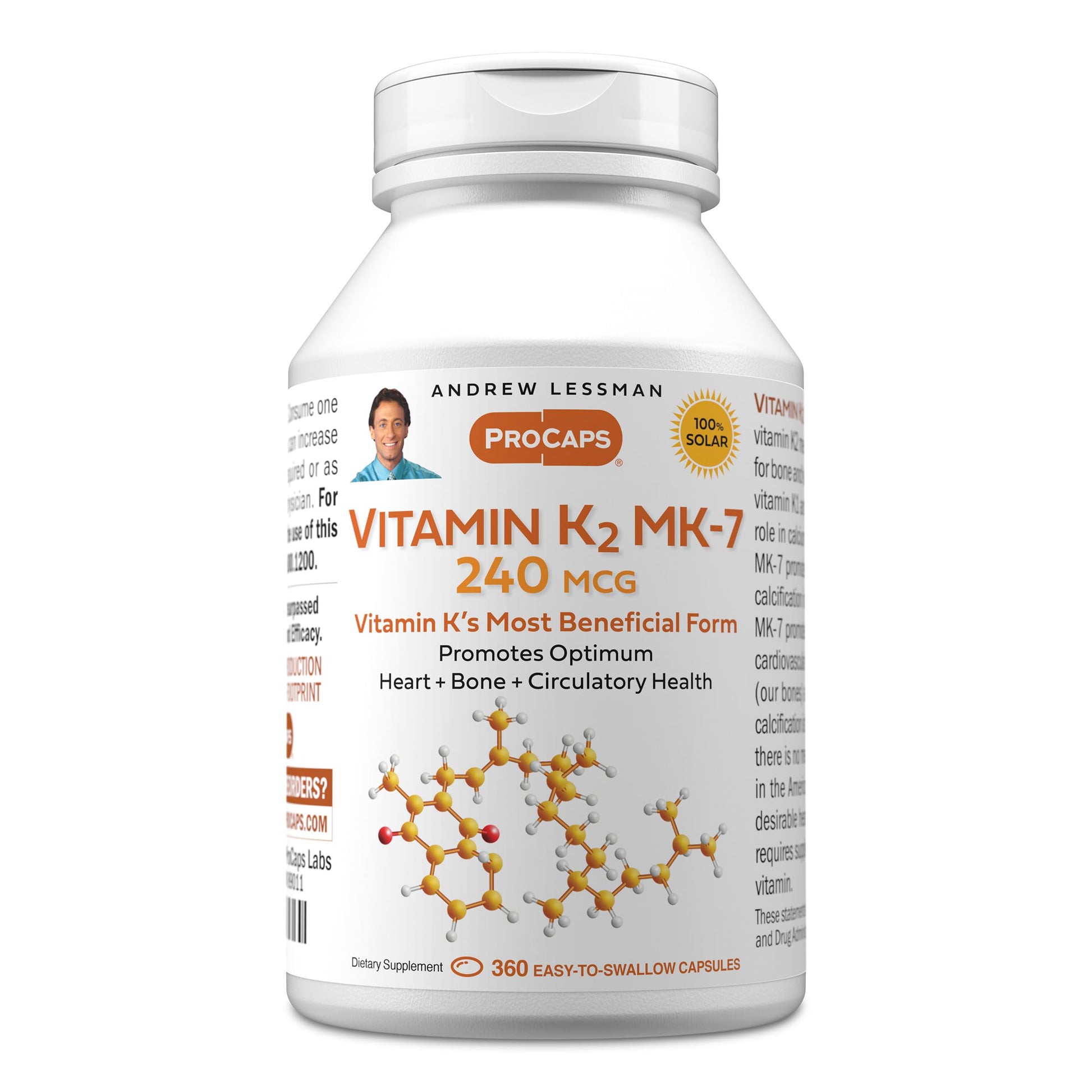 Andrew Lessman Vitamin K2 MK7 240 mcg Capsules, 360 Count