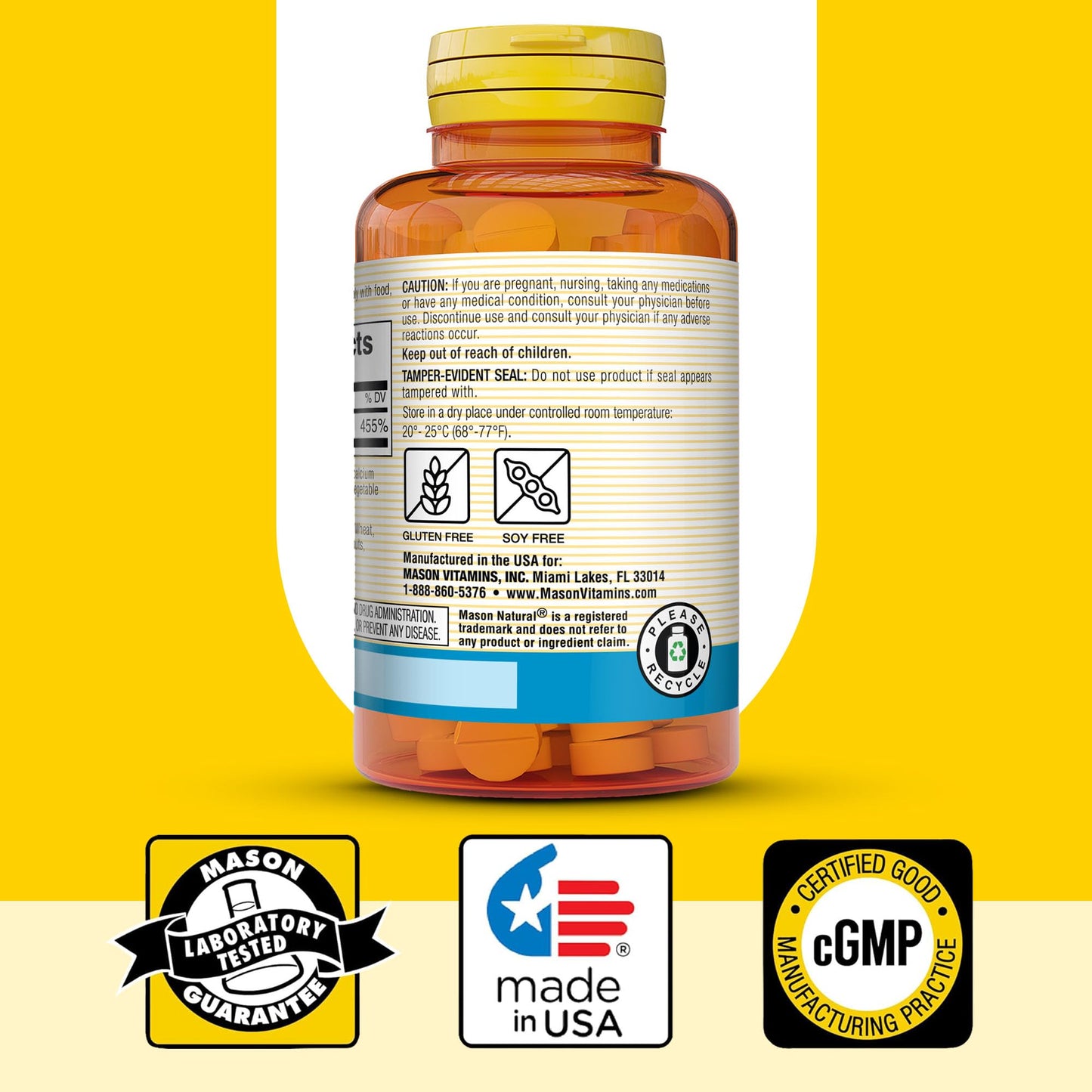 Mason Natural Zinc 50 mg Tablets, 300 Count