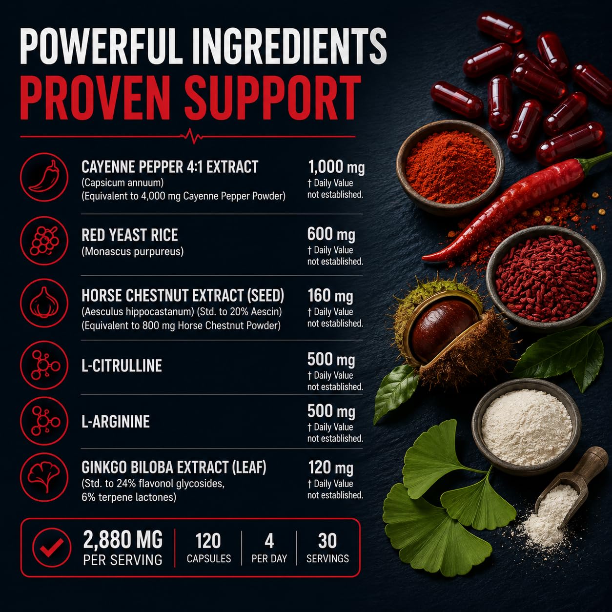 Panoxol Vasonoxol U.S. Patented Nitric Oxide Supplement with L-Arginine & L-Citrulline Veggie Capsules, 120 Capsules