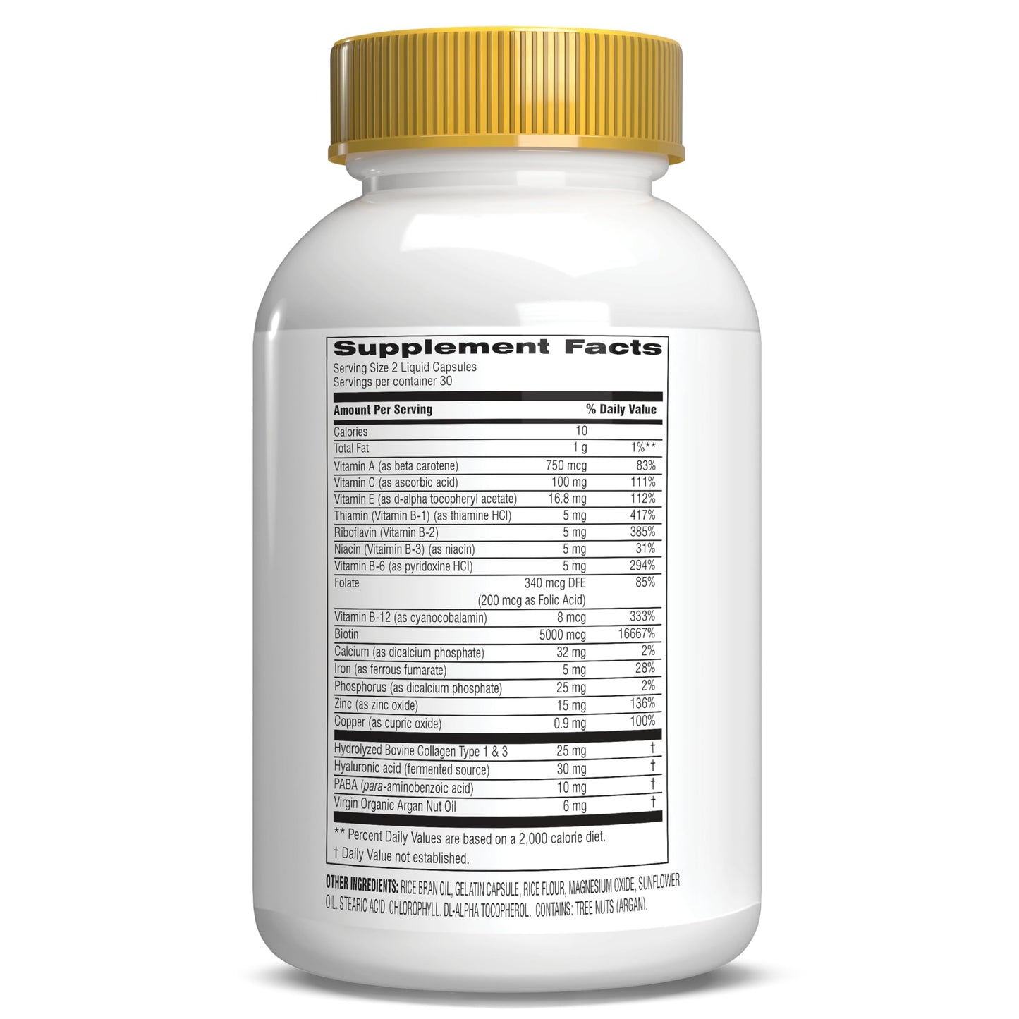 Botanic Choice Biotin Hair Skin and Nails Vitamins Capsules 60 Count