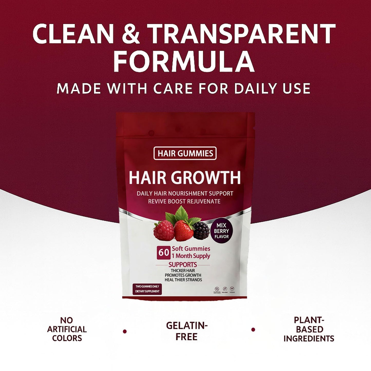 Vivikig Lumin Hair Growth Gummies 60 Gummies