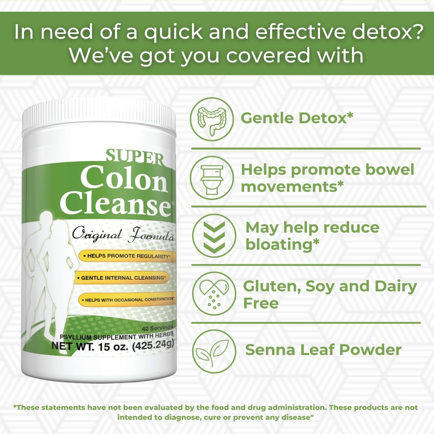 Health Plus Super Colon Cleanse Original Formula Powder, 15 oz