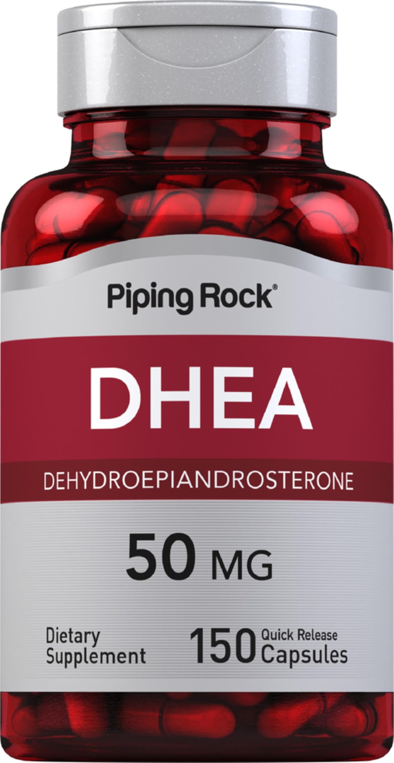 Piping Rock DHEA 50 mg Capsules, 150 Count