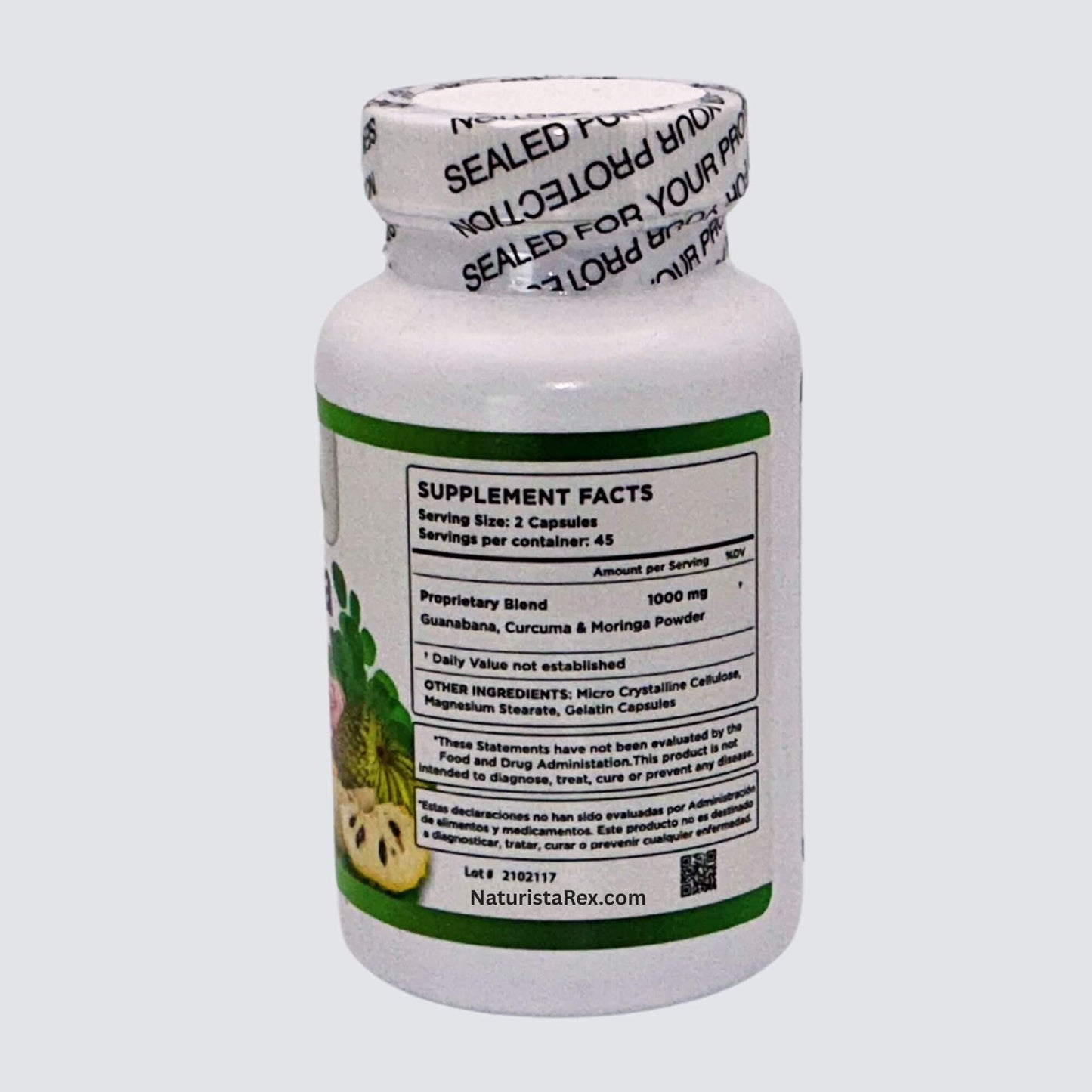 Generic Guanabana Curcuma Moringa Dietary Supplement, 90 Capsules