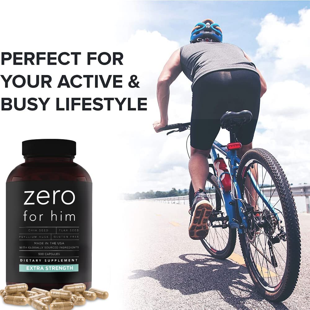 California Basics Psyllium Husk Capsules for Men, 500 Count
