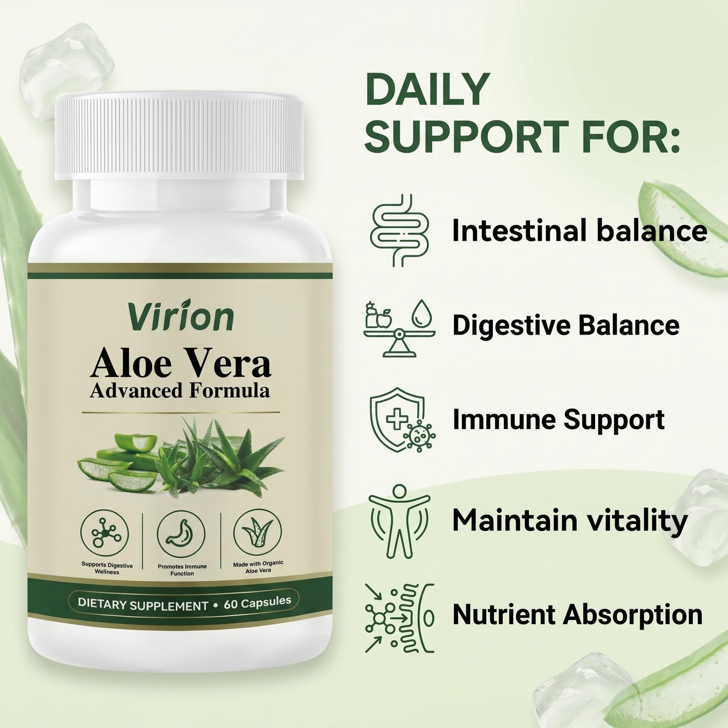 Virion Aloe Vera Capsule 1 Count