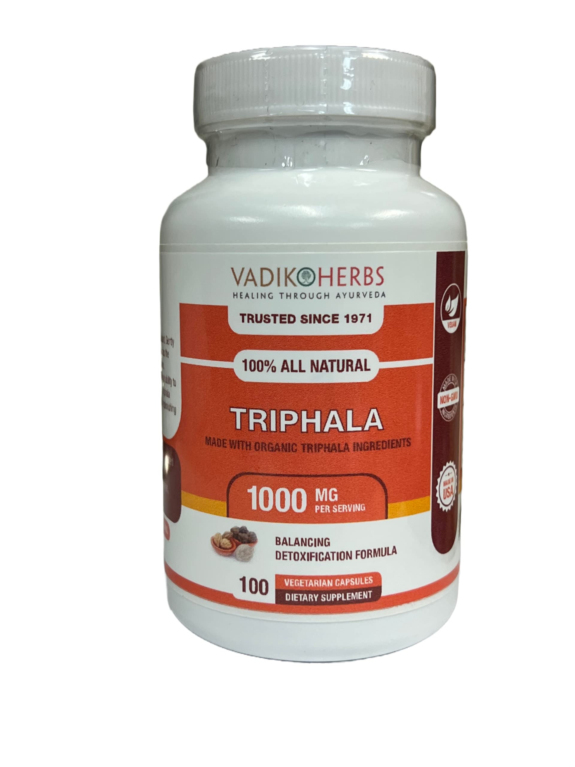 Vadik Herbs Triphala Powder Organic 100 Count
