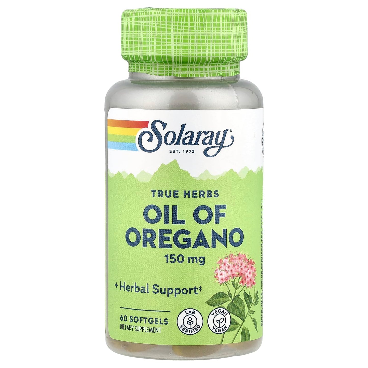 Solaray Oil of Oregano Vegetarian Softgels, 60 Count