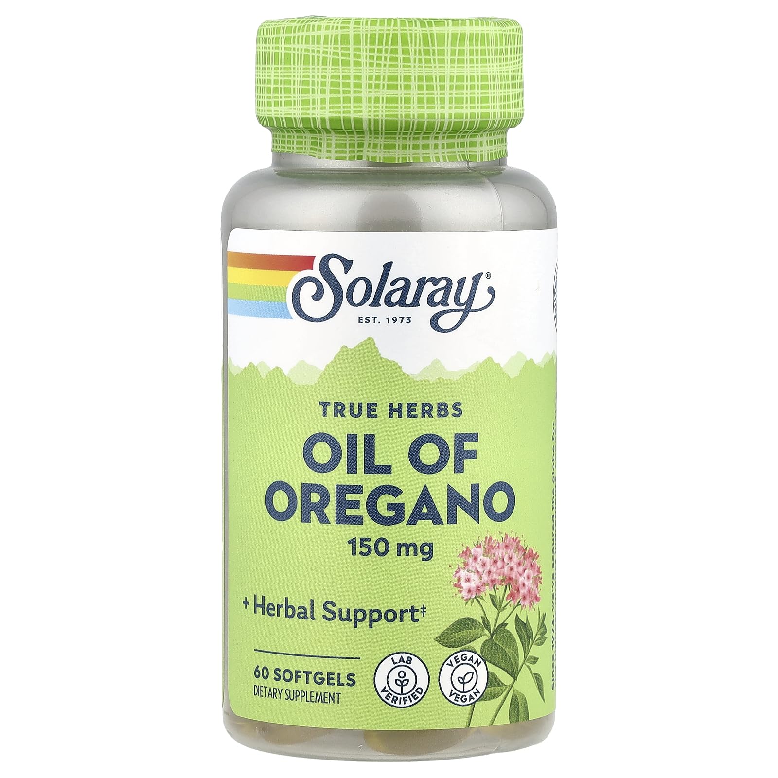 Solaray Oil of Oregano Vegetarian Softgels, 60 Count