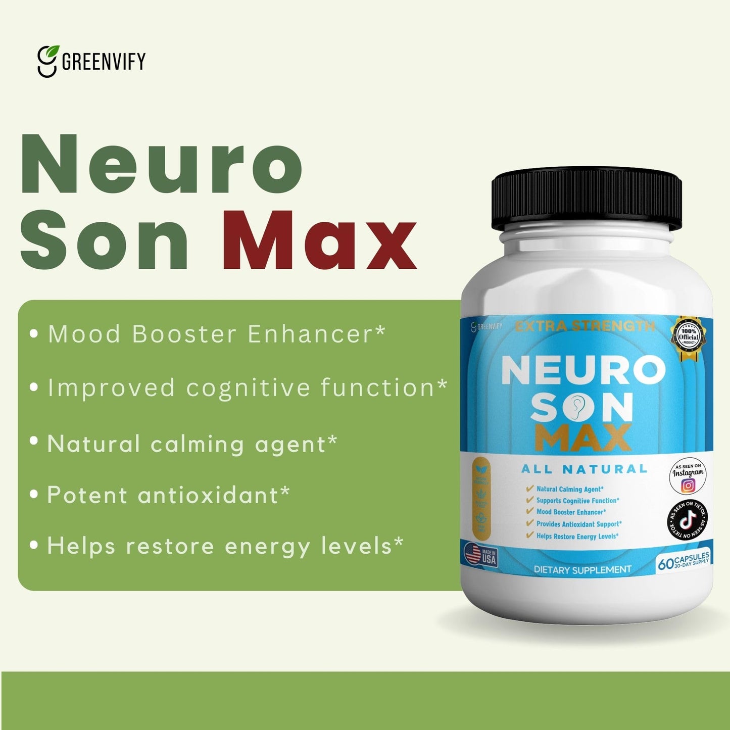 GREENVIFY CellTox Max Extra Strength Complete Digestive Health Support Complex Capsules, 60 Capsules