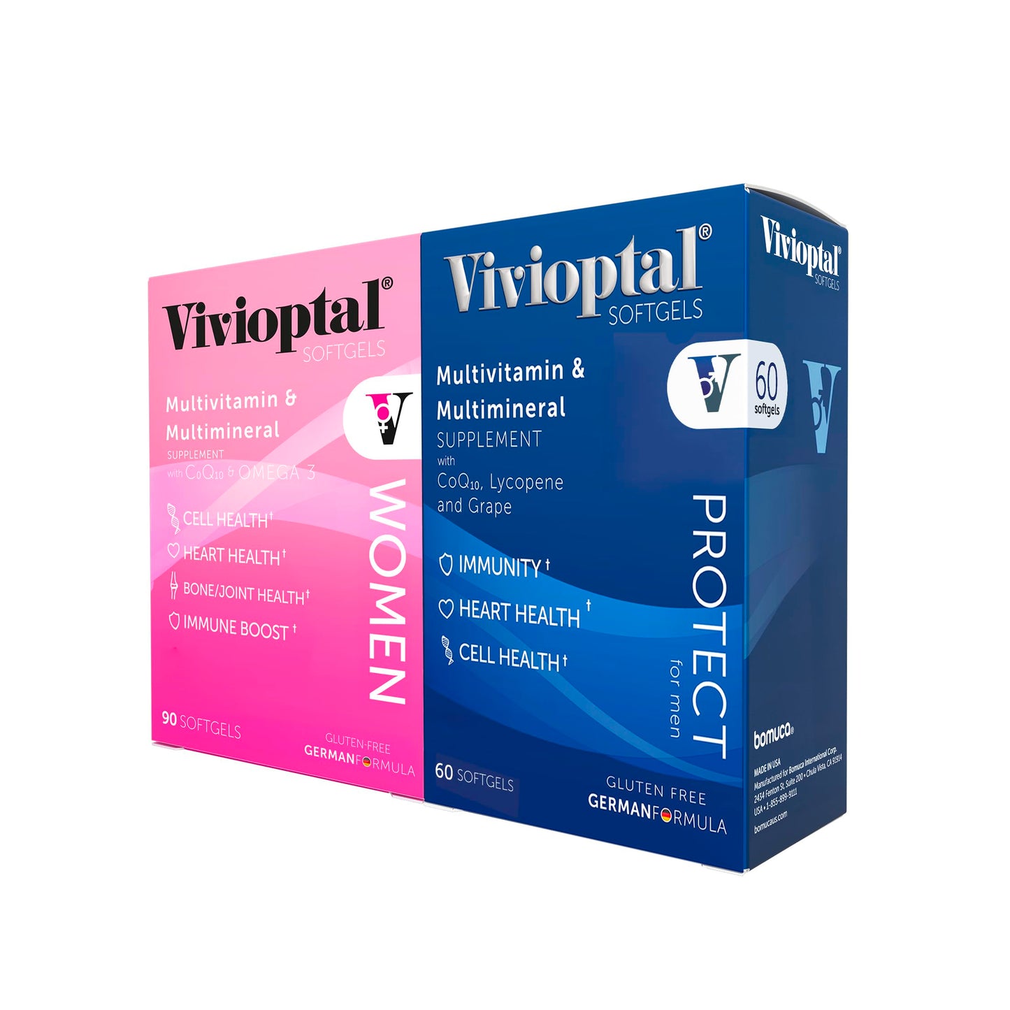 Vivioptal Vitamins Multivitamin & Multimineral for Men and Women Softgels, 2-Pack