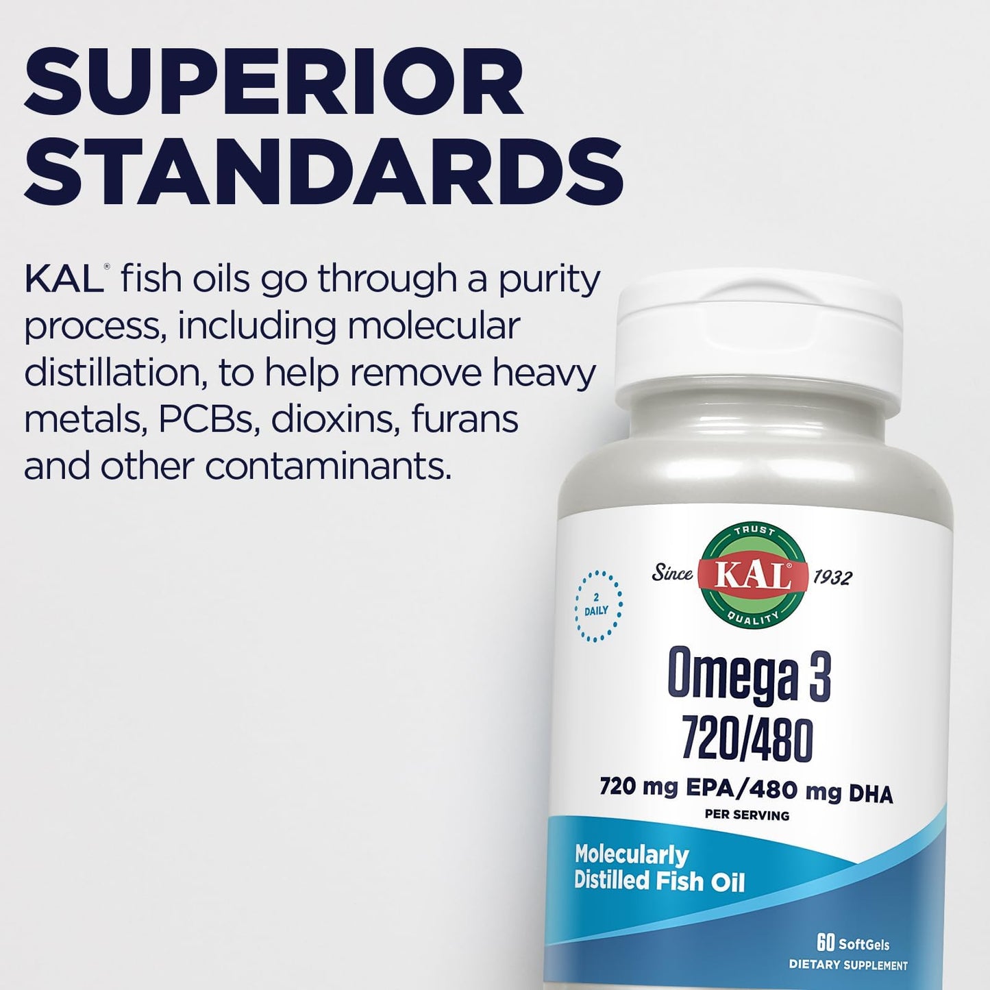 KAL Omega 3 Fish Oil Softgels 60