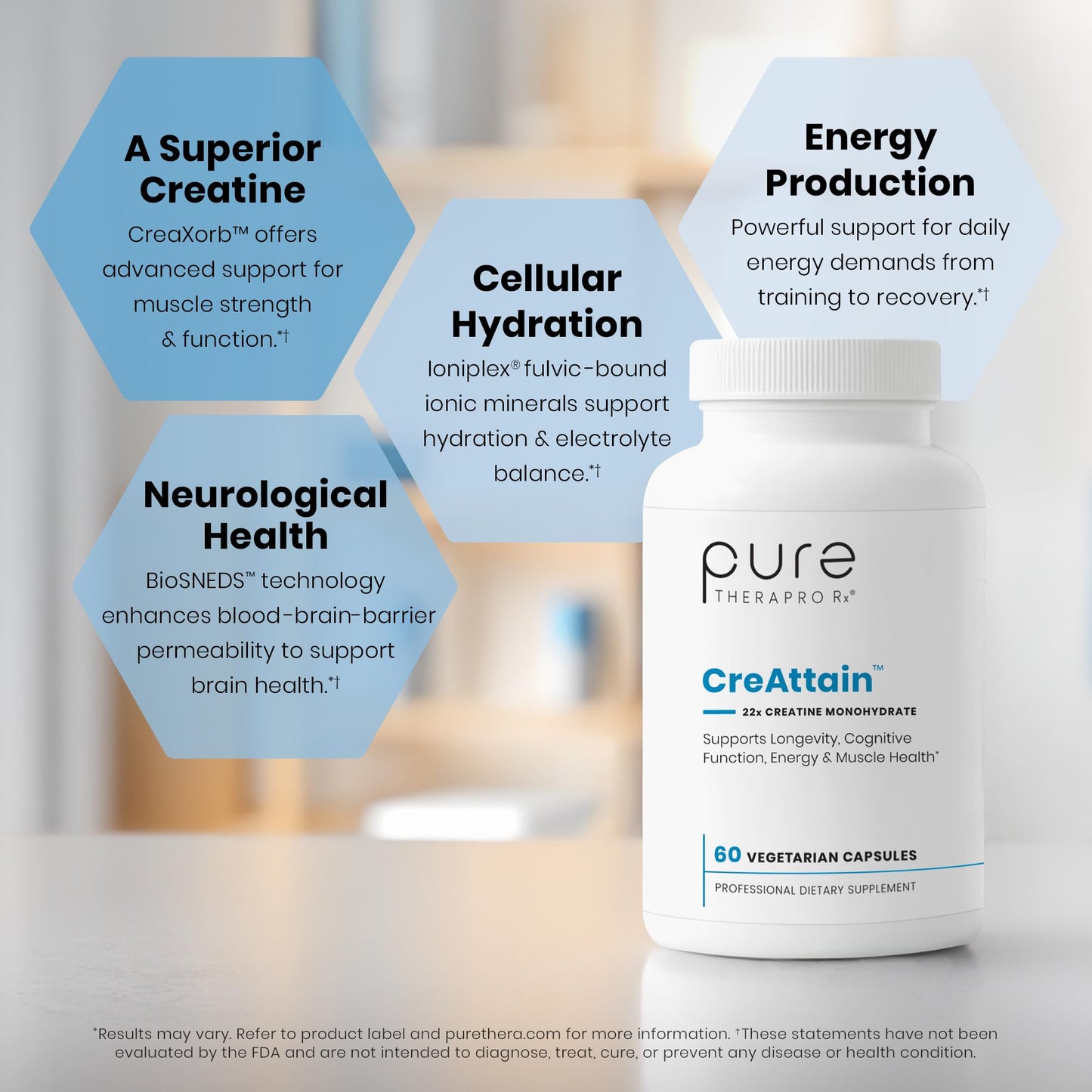 Pure Therapro Rx Creatine Capsules, 60 Capsules