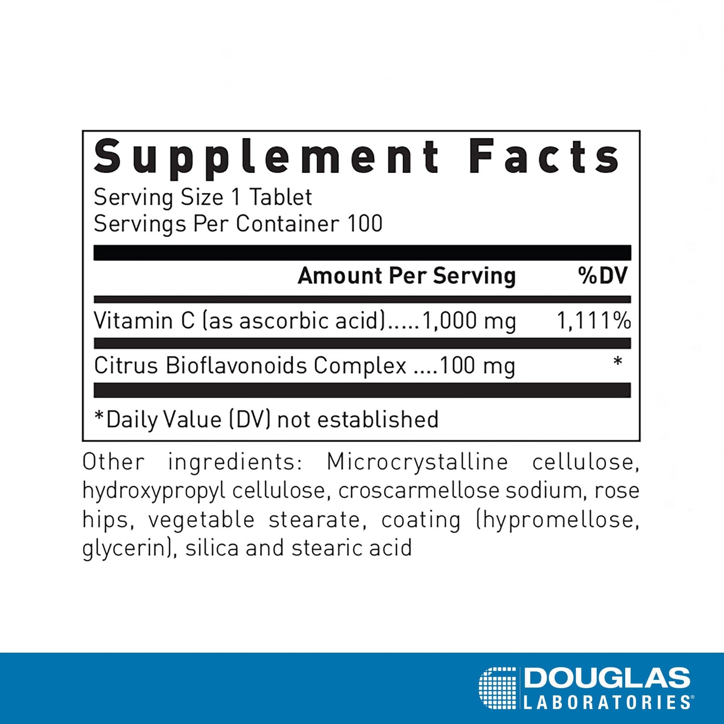 Douglas Laboratories Natural C 1000 mg Tablet 100 Tablets