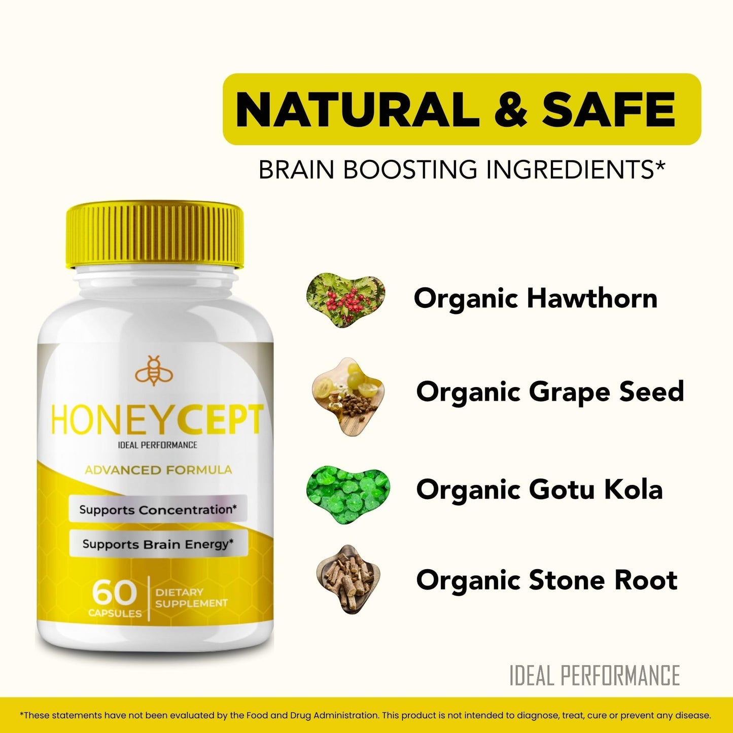 IDEAL PERFORMANCE Honeycept Capsules 60 Count