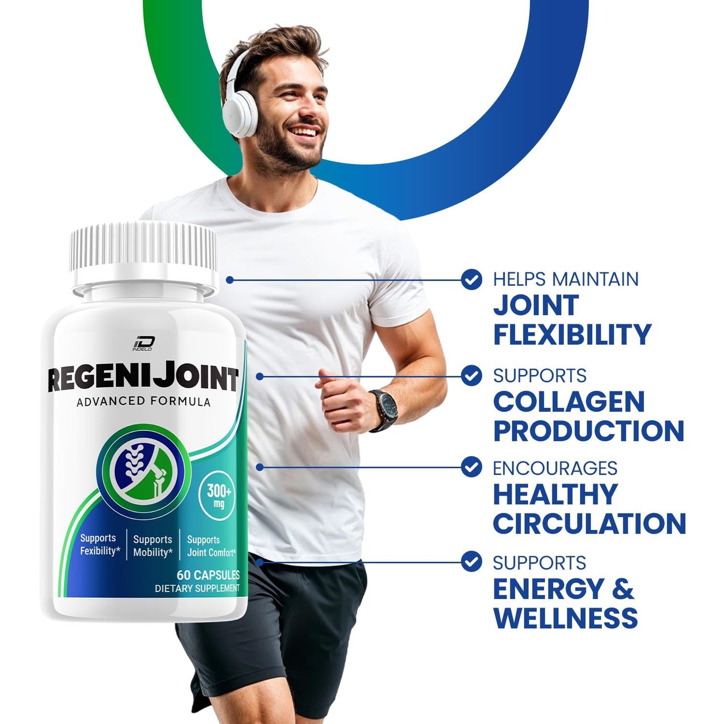 Indelo RegeniJoint Joint Support Capsule, 300 Capsules
