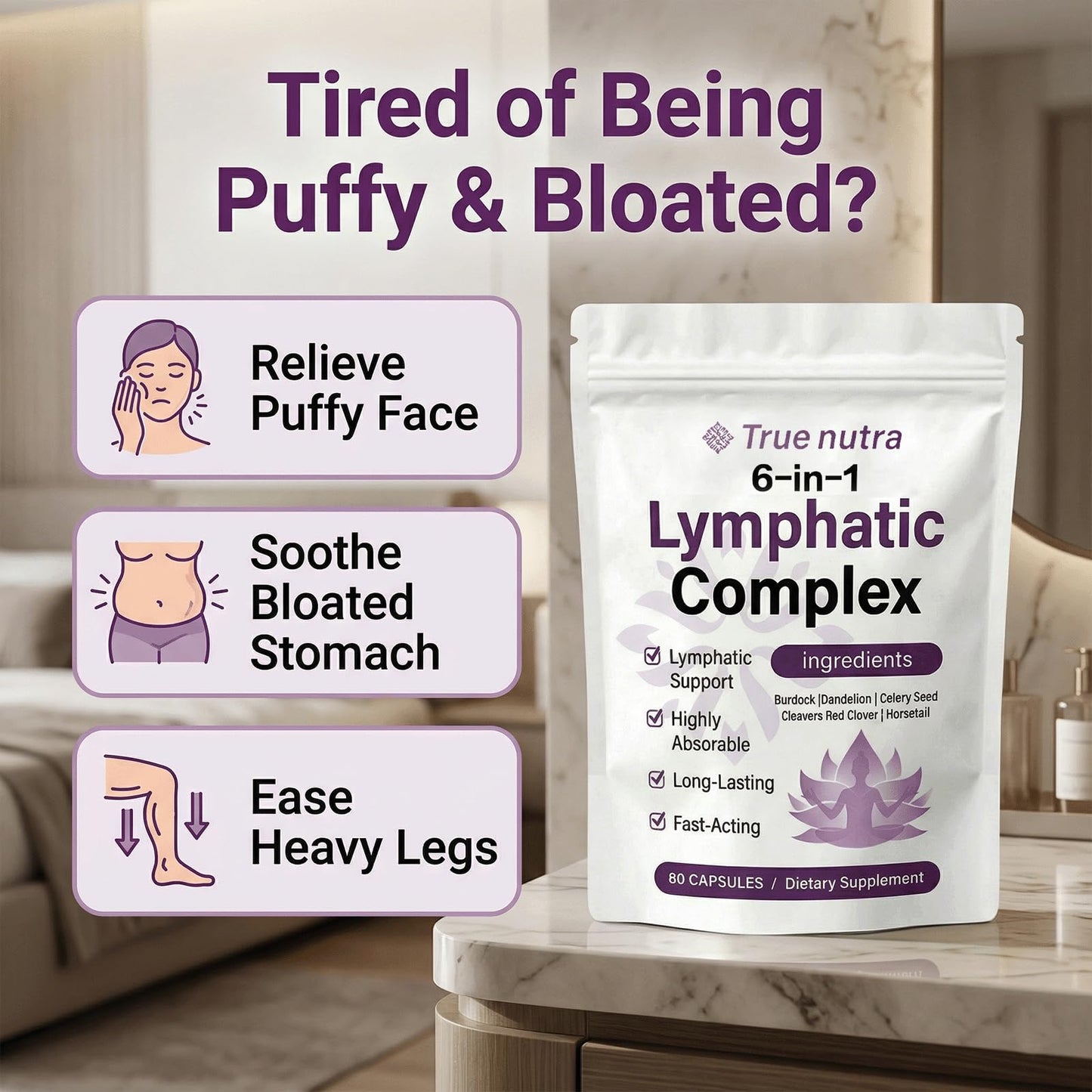 True Nutra Pure Lymphatic Complex Softgel 1 Count
