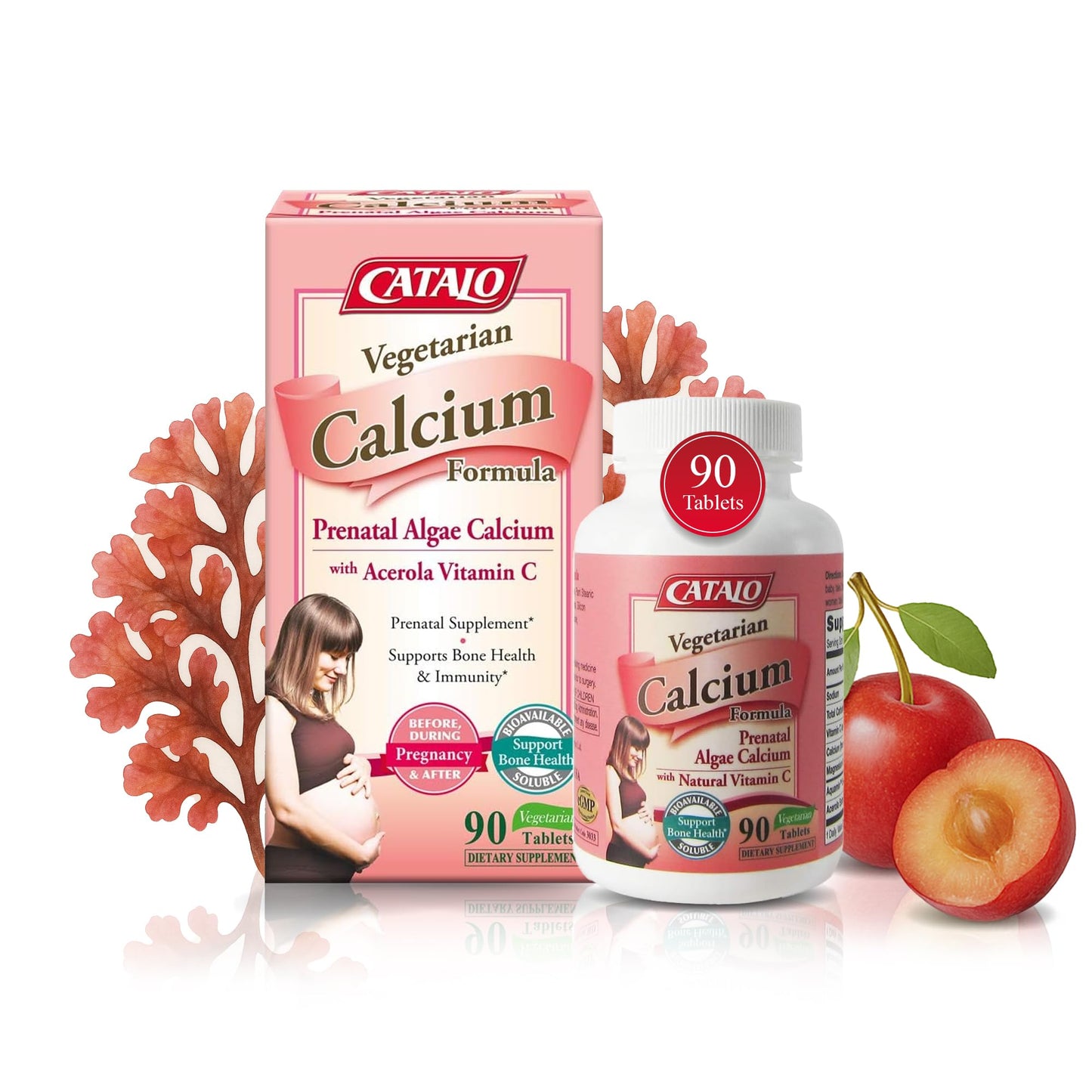 CATALO Vegetarian Calcium for Pregnancy Tablet 90 Count