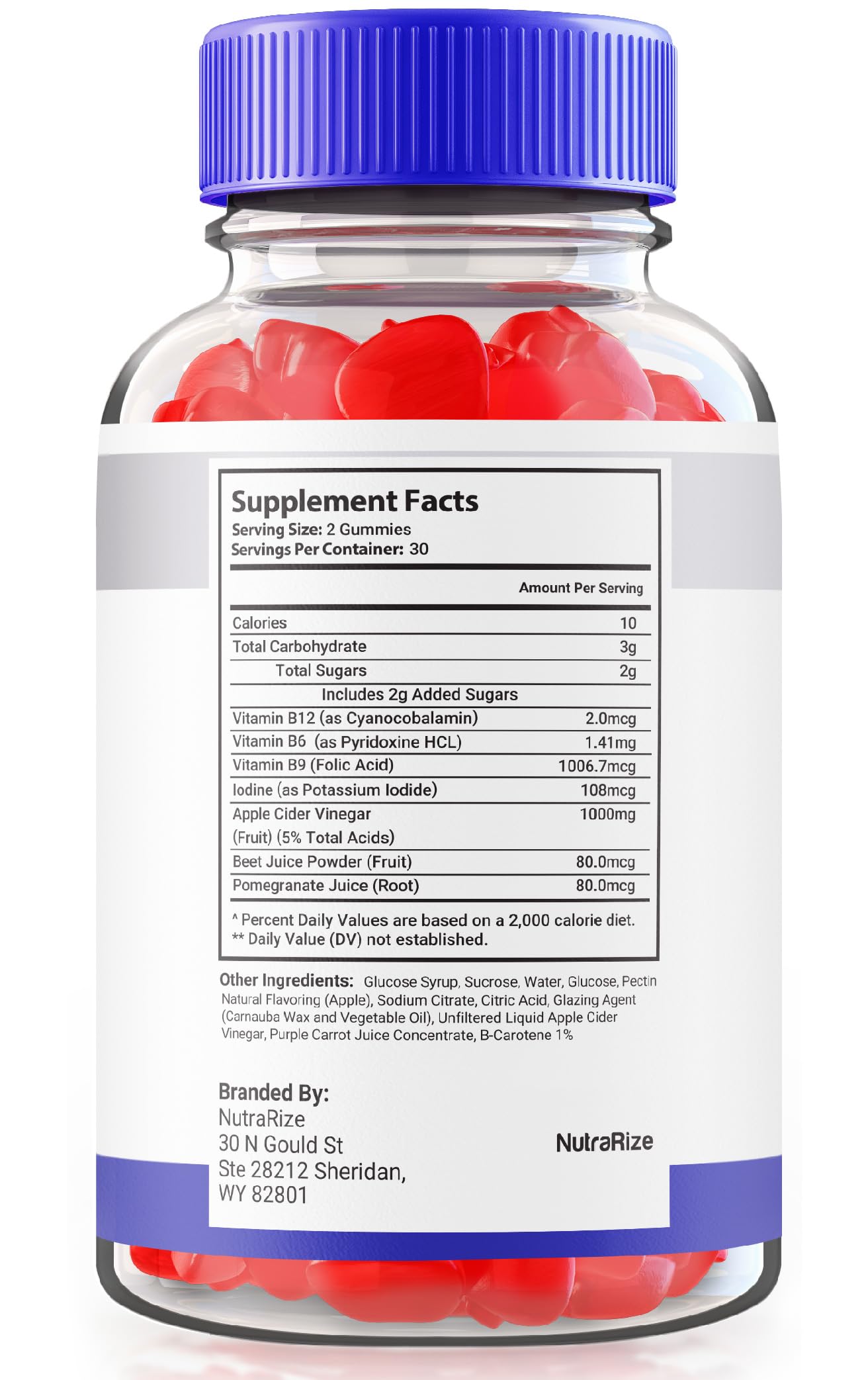 NutraRize Keto Thrive ACV Gummies 60 Count
