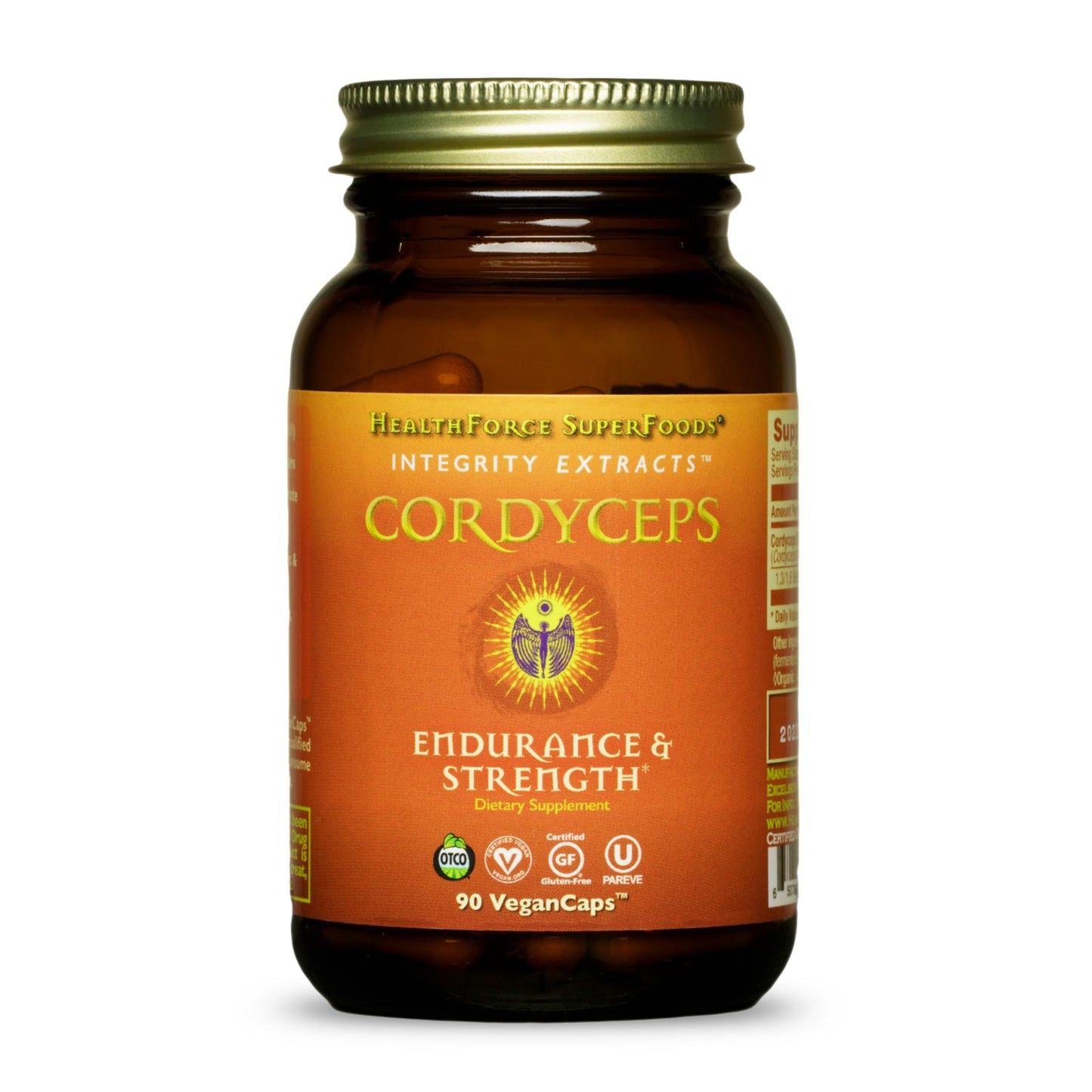 HealthForce SuperFoods Integrity Extracts Cordyceps Capsules, 90 Vegan Capsules