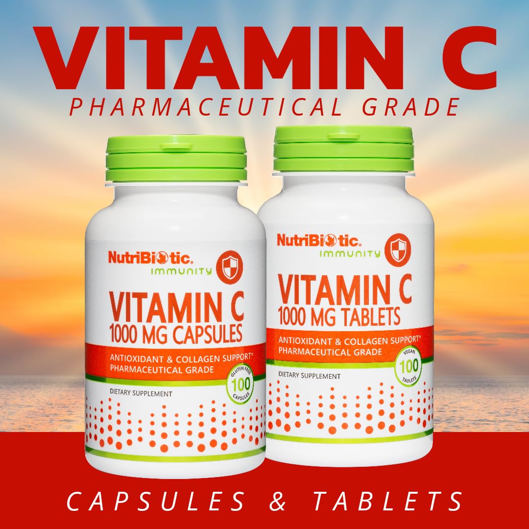 NutriBiotic Vitamin C 1000 mg Tablets, 100 Count