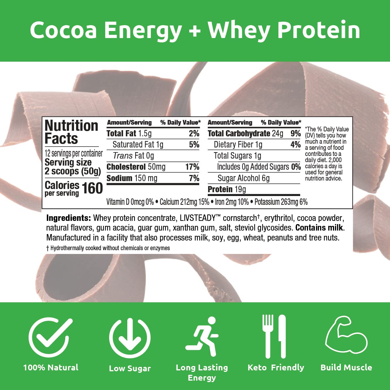 UCAN Energy + Whey Protein Powder, 21.1 oz