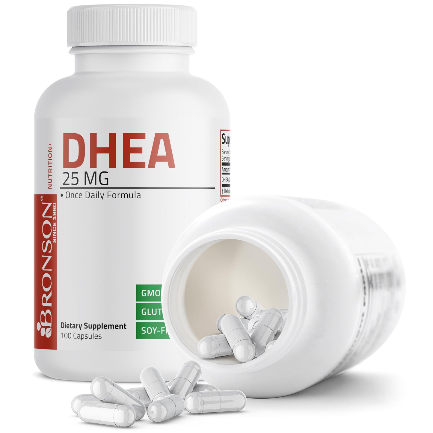 Bronson DHEA 25mg Once Daily Formula Capsule, 100 Capsules