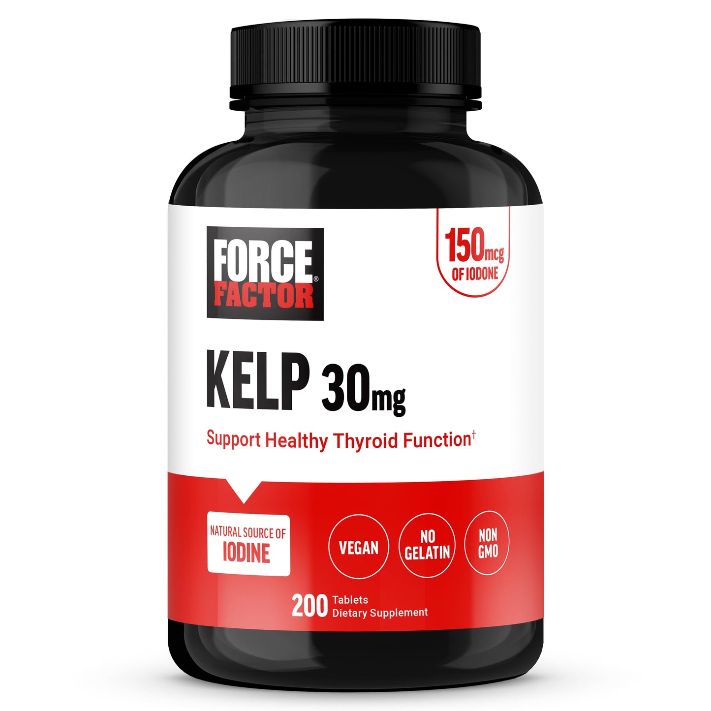 Force Factor Kelp for Iodine from Organic Kelp, 200 Tablets