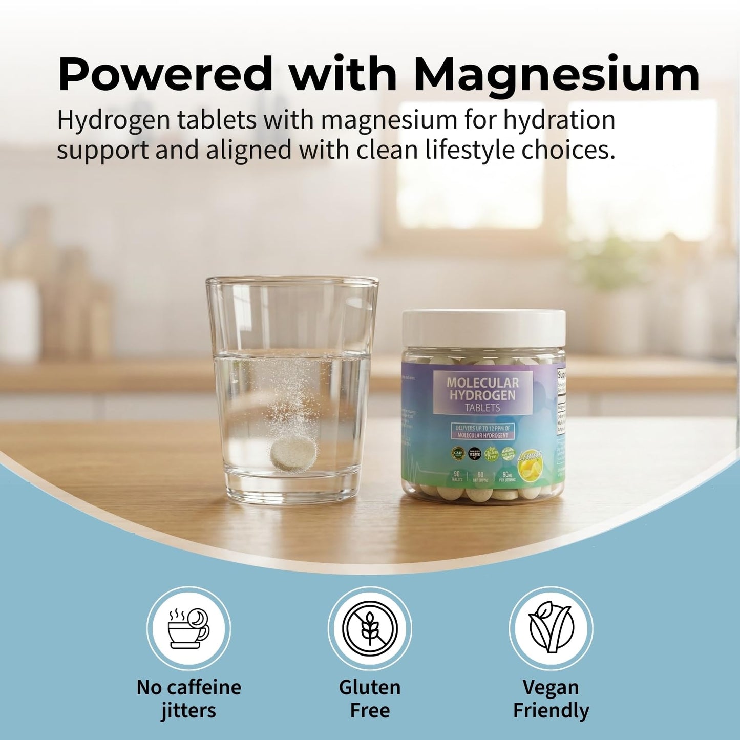 BODY C.E.O. EXECUTIVE OF SUPPLEMENTS Hydrogen Water Tablets with Magnesium Tablet 90 Count