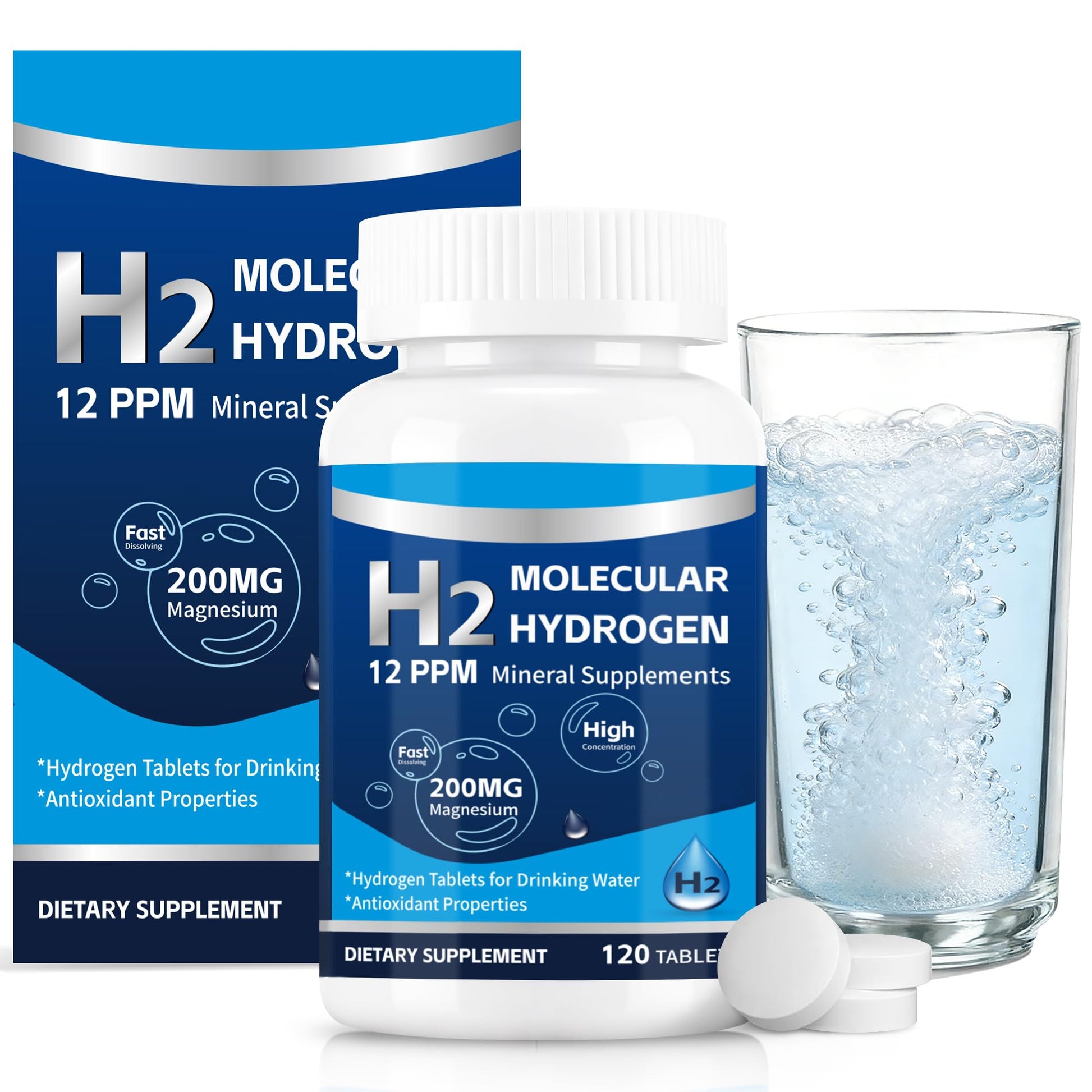 Crobirware Hydrogen Tablets for Drinking Water, 120 Tablets