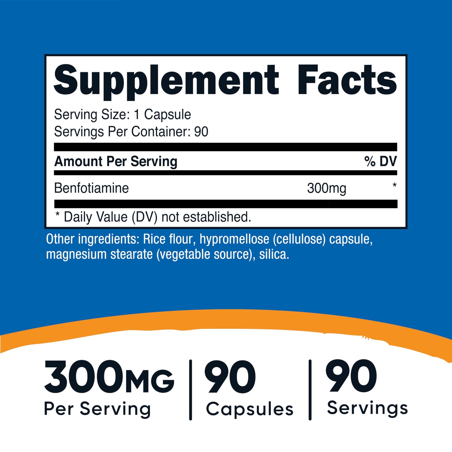 Nutricost Benfotiamine 300mg Capsule, 90 Capsules