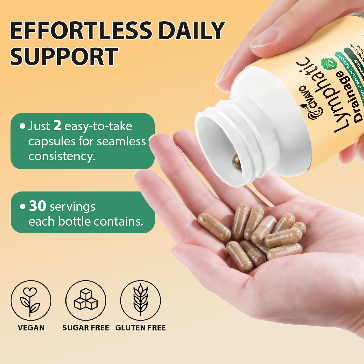 Civavo Lymphatic Drainage Supplement Capsules, 60 Capsules