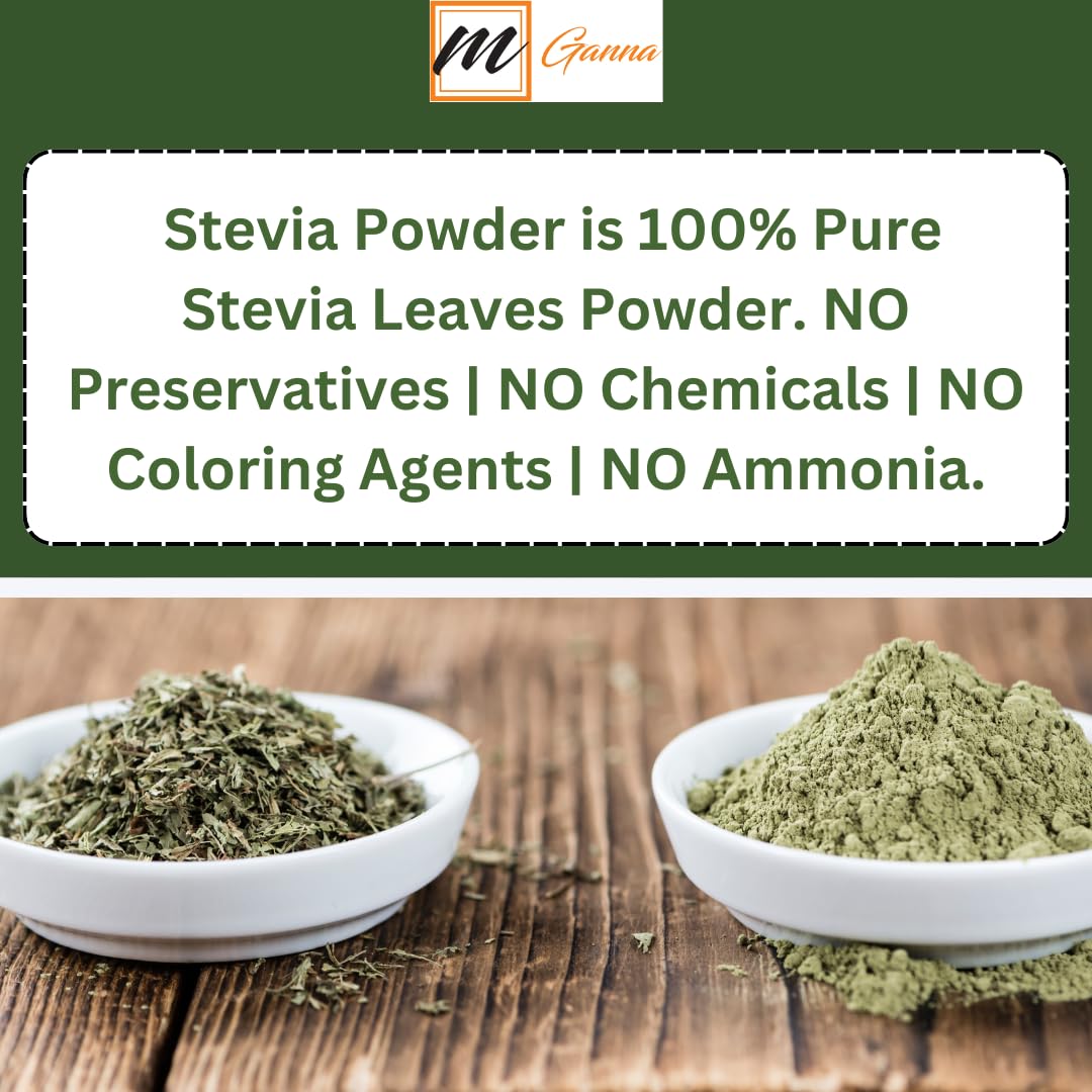 mGanna 100% Natural Stevia Leaf Powder 8 Count