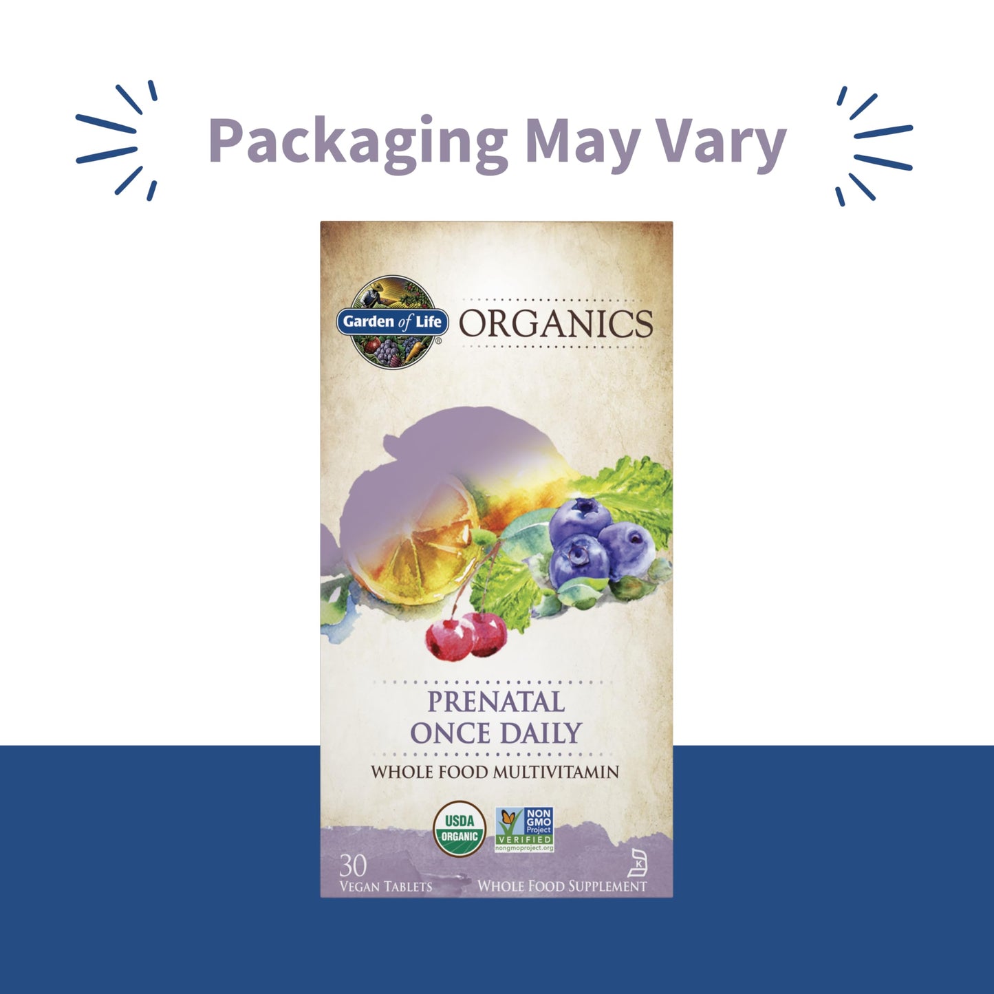 Garden of Life Organics Prenatal Vitamin 30 Tablets
