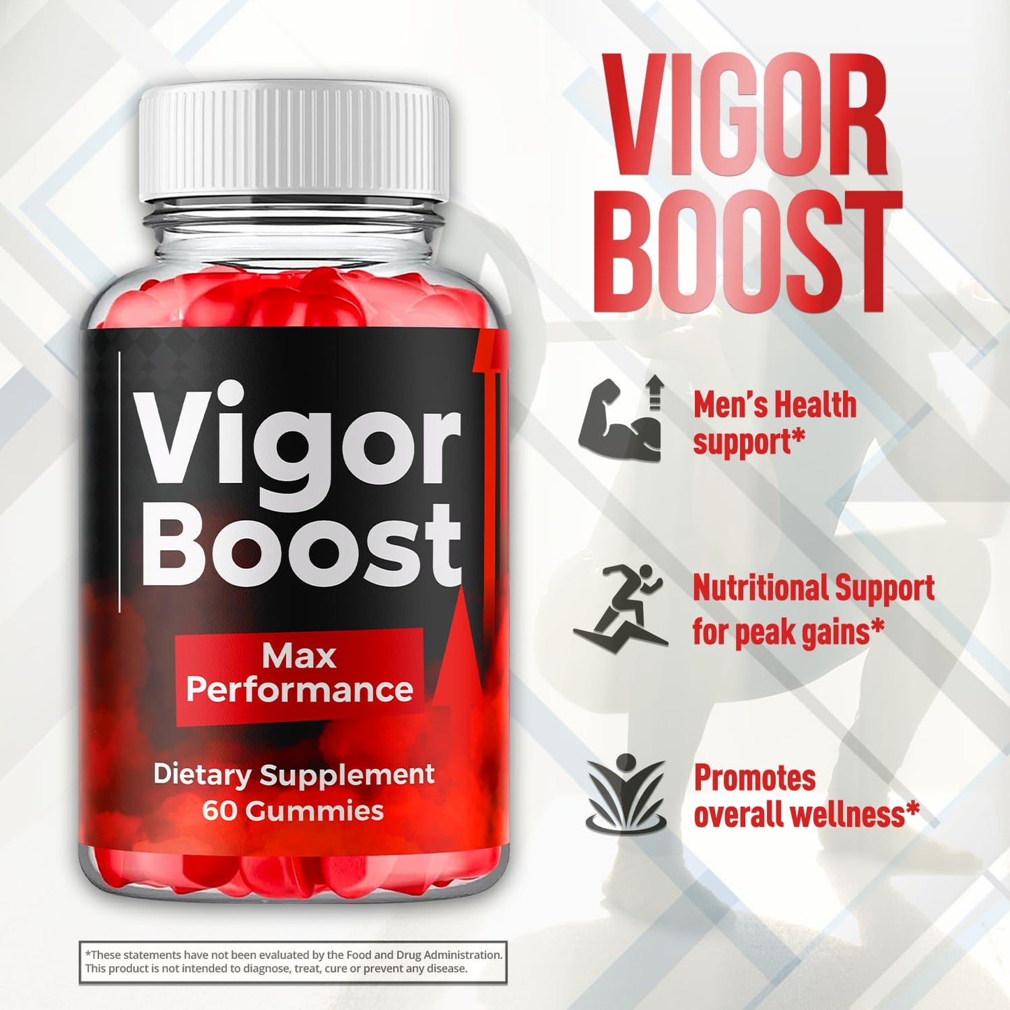 Flex University Vigor Boost Gummies for Men, 300 Gummies